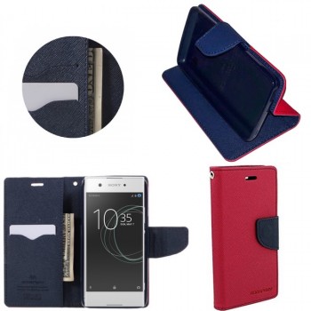 Atverčiamas raudonas fancy dėklas (Sony XPERIA XA1)
